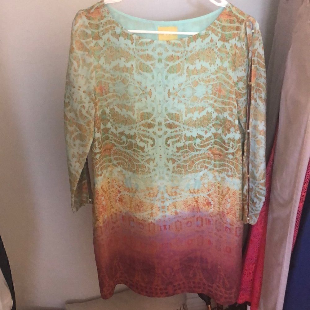 Maeve long sleeve printed patterned dress sz 4